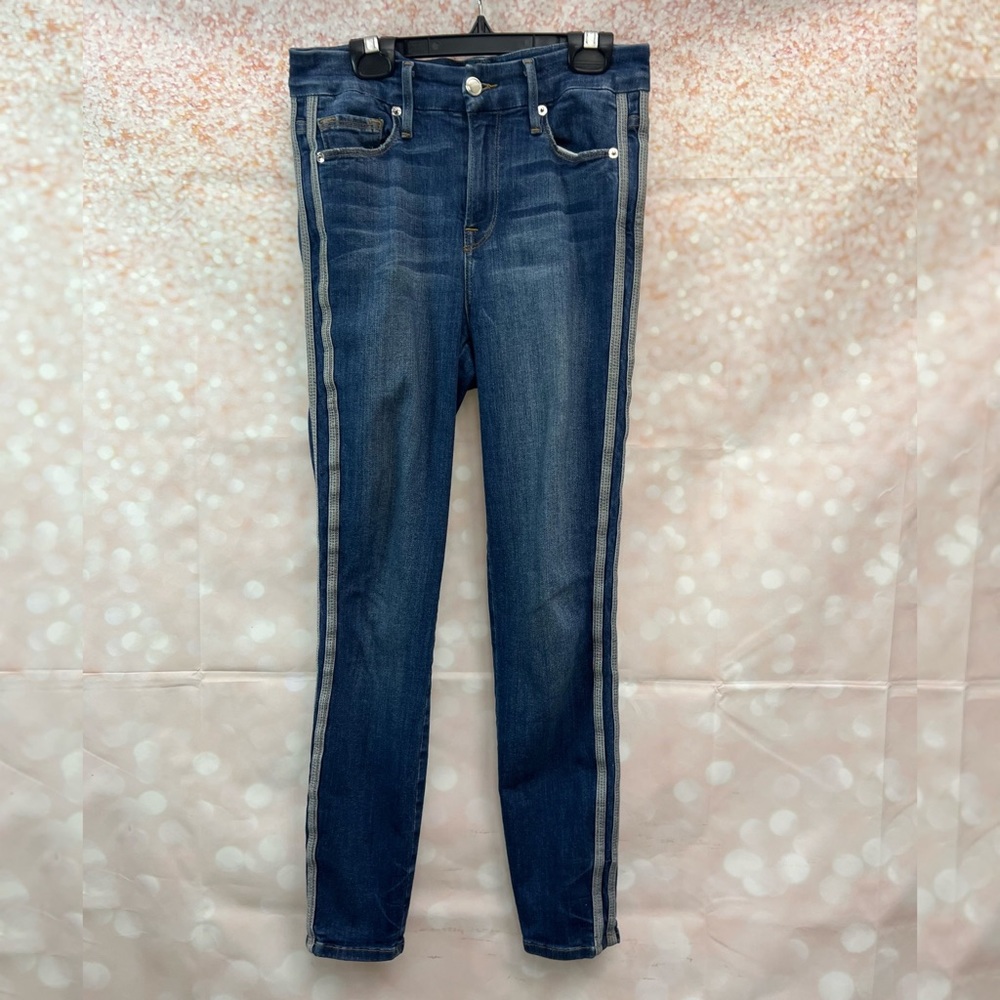 NEW Good American Good Legs in BLUE122, Athletic Stripe - Picture 2 of 11